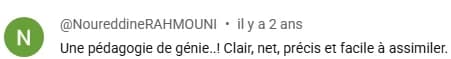 Commentaire YouTube sur la pédagogie