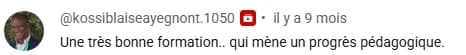 Commentaire YouTube sur la pédagogie